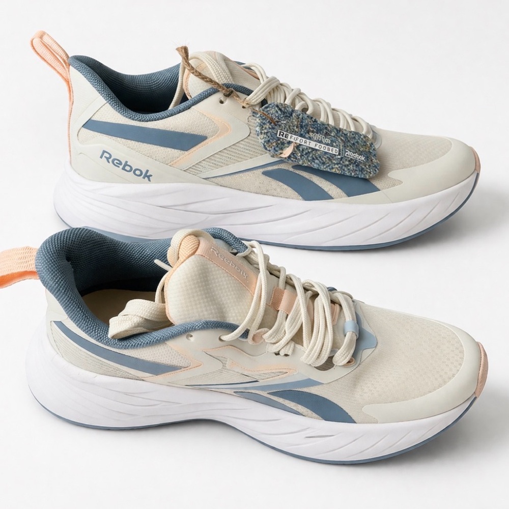 Reebok Women’s Ortholite Running Sneakers White Blue Size 6 NWT Athletic Shoes